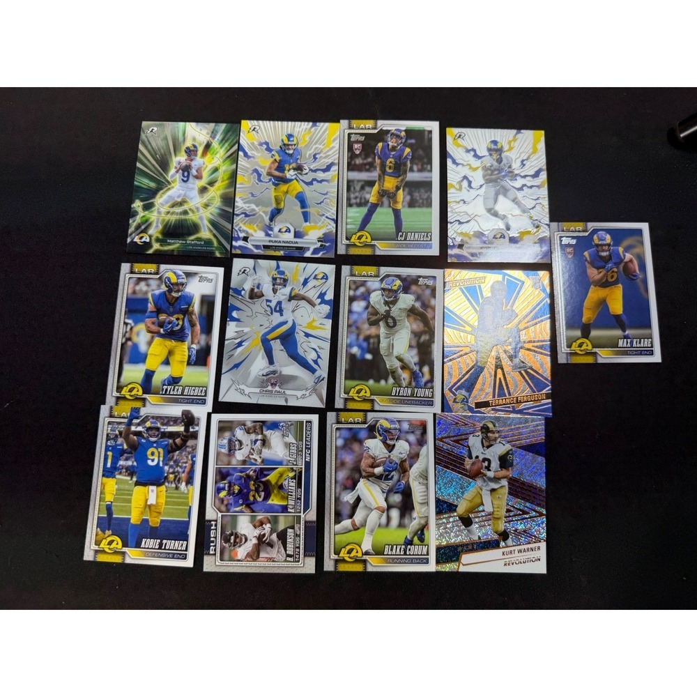 Topps Panini Los Angeles Rams Card Lot Stafford Nacua Warner RC Inserts NFL